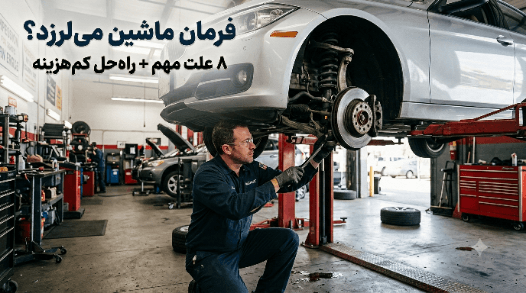 علت لرزش فرمان در سرعت بالا چیست؟ ۸ دلیل مهم و روش‌های رفع مشکل