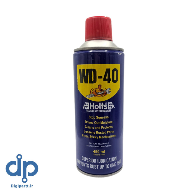 اسپری روان کننده و زنگ بر هولتس مدل WD-40 حجم 450 میلیلیتر